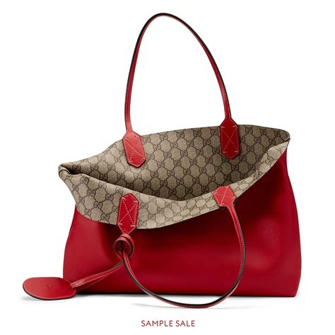 gucci ramble reversible leather tote|reversible Gucci tote bag.